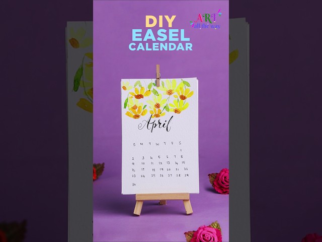 DIY Easel Calendar #ventunoart #craft #diy #diycrafts #easel #calendar #shortvideo #shorts #short