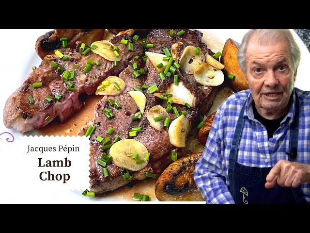 Mouth-watering Lamb Chop with Mushrooms Recipe | Jacques Pépin Cooking at Home  | KQED