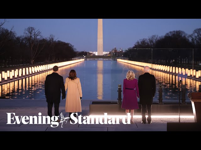 Joe Biden and Kamala Harris remember 400,000 Covid-19 victims in Washington