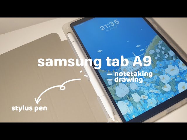 Unboxing Samsung Tab A9  with stylus pen ⋆·˚ ༘ * | digital notetaking & digital art