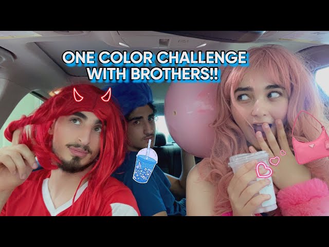 I DRESSED MY BROTHERS LIKE GIRLS AND WENT TO TARGET!!! ( COLOR CHALLENGE)
