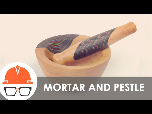 Turning a wooden mortar and pestle on the lathe