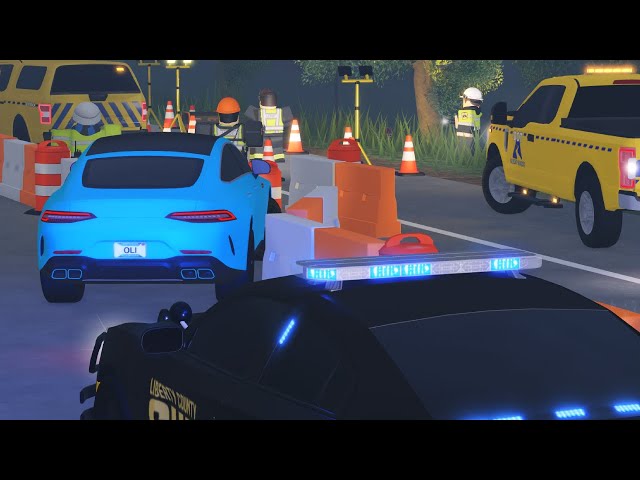 Criminal Looses Traction During Storm - Crashing Into DOT! - Roblox Roleplay