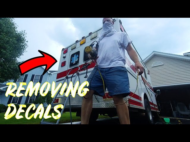 Removing Ambulance Decals From My Rig | Ambulance Conversion Life