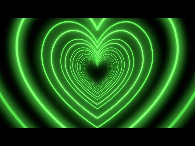Green Heart Background💚Love Heart Tunnel Background Video Loop | Heart Wallpaper Video 4 Hours