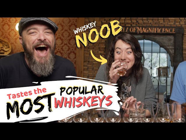 a NOOB tastes the MOST POPULAR whiskeys (U.S. sales) | WHISKEY CURIOUS