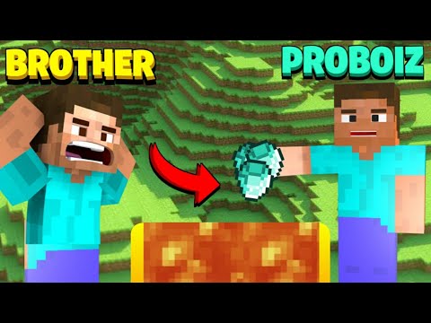 Challenging And Trolling My Younger Brother in Minecraft in 1v1 Arena Battle | Minecraft in Hindi