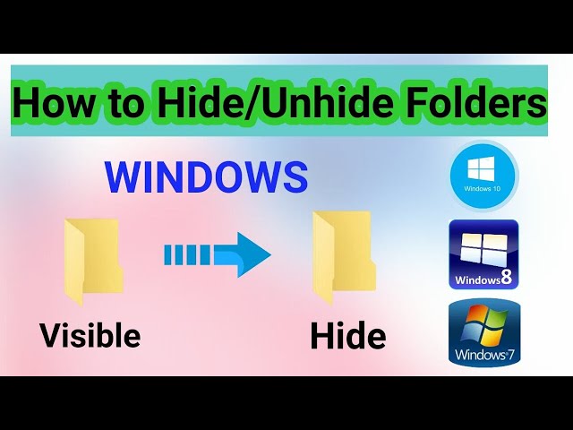 How to hide and unhide folders || How to find unhide folders