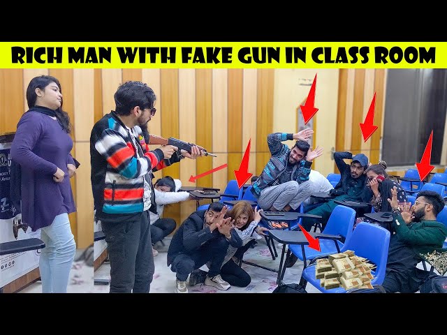 Classroom Prank With Fake Gun - Part 2 @decentboysprank
