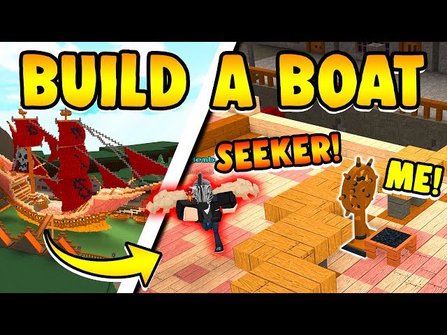 Build a Boat HIDE AND SEEK On a giant SHIP!!! ( Hiding as BLOCKS!!! )