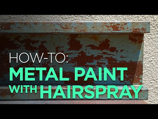 Rusted Metal Paint Effect using Hairspray & Coffee Grounds