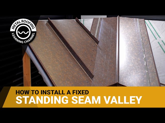 Exposed Fastener Valley Installation For Standing Seam Metal Roofing. Part 3 - Fixed Valley Detail
