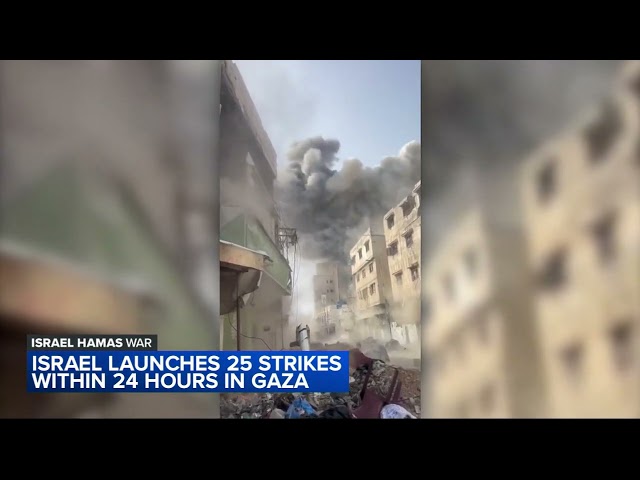 Israel launches 25 strikes within 24 hours in Gaza