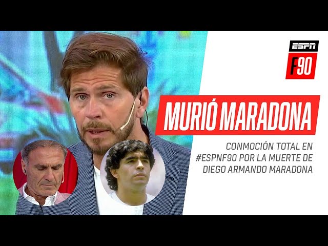 Conmoción total en #ESPNF90 por la muerte de Diego #Maradona
