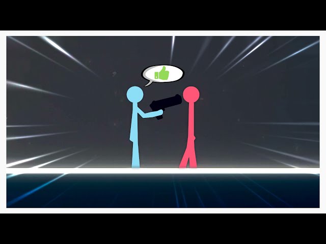 Watch this video or the Stick Man gets it