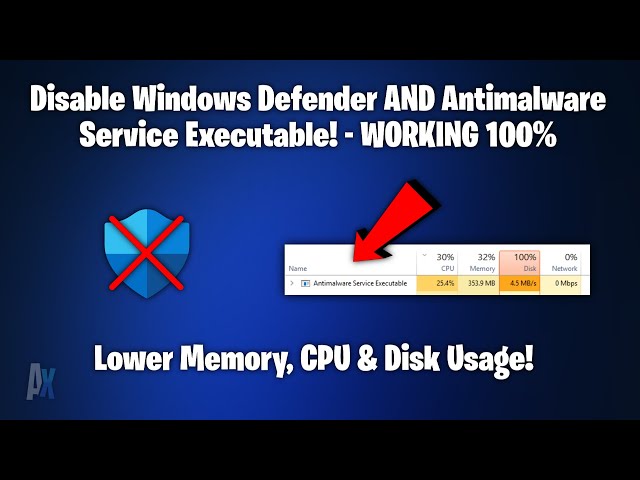 How To Disable Windows Defender & It's Related Services!