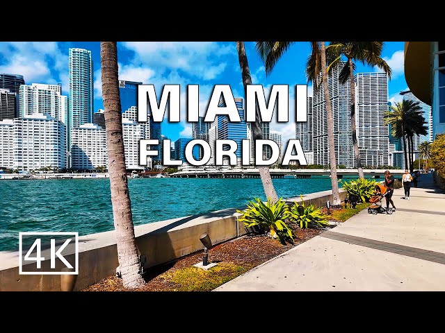 [4K]  Downtown Miami Florida - Walking Tour