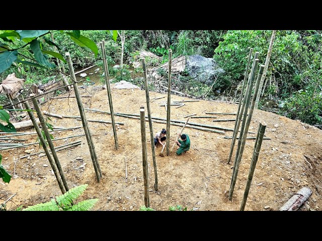 How to frame a two-story bamboo house | make a new house - Lý Tòn Cao