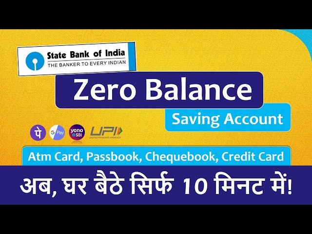 SBI Zero Balance Account Opening Online | How to Open, Video KYC, Apply Passbook, ATM & Credit Card