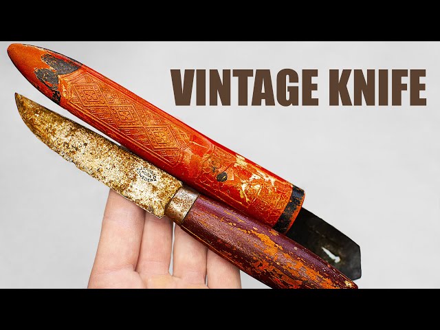 Old Rusty MORA Knife and scabbard Restoration. Classic MORA