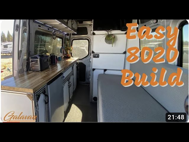 EASY DIY SPRINTER VAN BUILD 80/20 MODULAR SYSTEM WITH BUNK BED