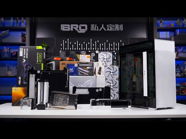 「BRO」4K PC Build Inwin ModFree Custom White With Intel i9-14900KF. 迎广魔飞白色.#pcbuild