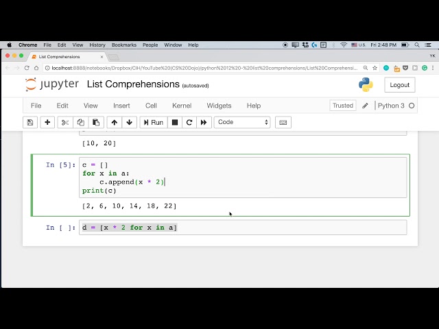 List Comprehension Basics with Python (Python Tutorial #12)