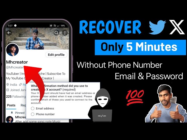 How to Recover (X)Twitter account Without Email and Phone number - Recover Twitter Hacked account