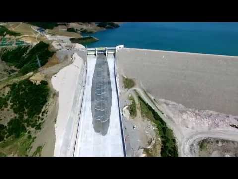 Opening of the spillway gate - Banja Dam
