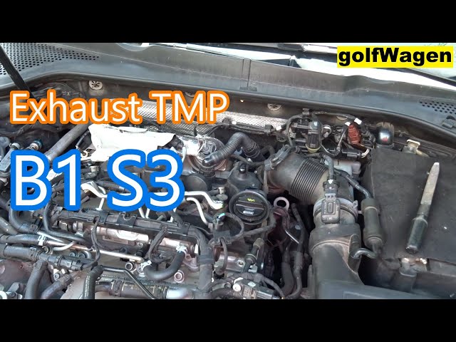 VW P242A DPF exhaust temperature sensor B1 S3 change