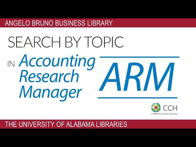 Accounting Research Manager: Topic Search