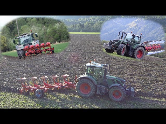 Fendt 724 Vario|Pflügen 2018|Pöttinger Servo 455 + im Einsatz|Winkler Hackgut|Austria Farming