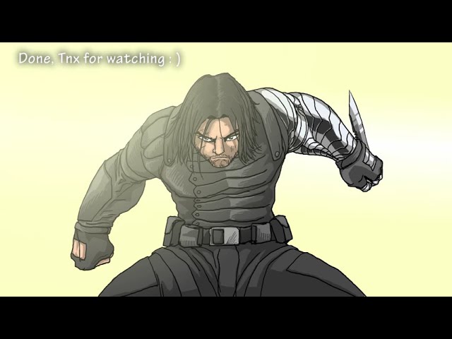 Drawing Concept Art, Bucky (Winter Soldier)