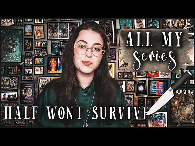 Decluttering my Book Series: every book series I've started & DNFing half of them🔪