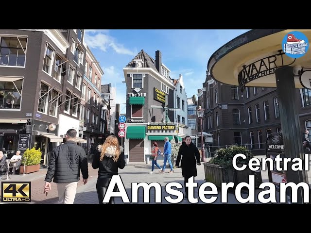 🇳🇱 AMSTERDAM 4k Walking Tour |  Amsterdam Central - A sunny afternoon walk around downtown Amsterdam