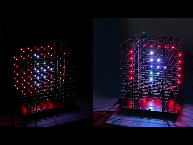 3D Led cube Part7: Customized Icon Demo Show-1 use 8*8*8 x 1 ,  Display  User's customized patterns