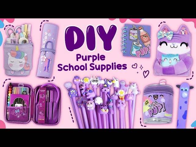 12 DIY Purple School Supplies - Amazing Purple Craft