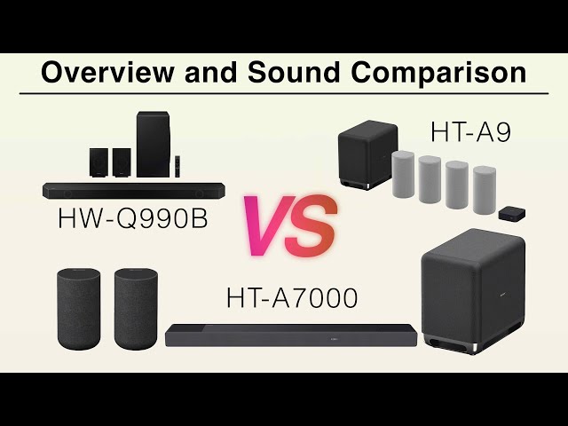 HT-A7000 w/SARS5 compared with HTA9 and Q990B