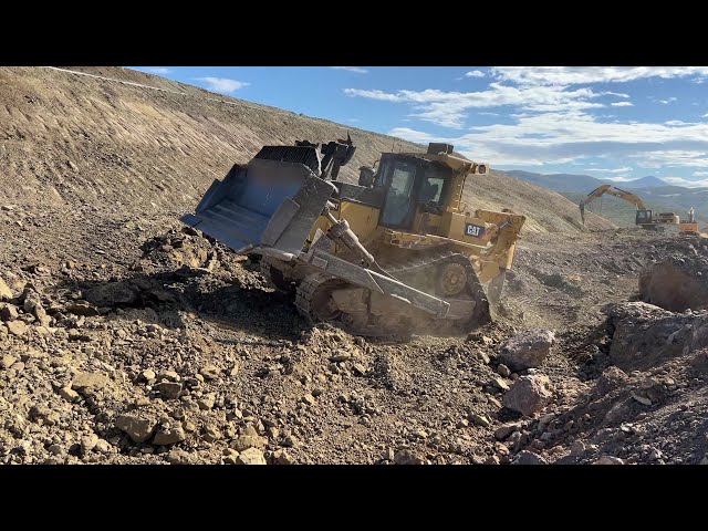 Caterpillar D9T Bulldozer Working On Road Construction Project - Sotiriadis/Labrianidis Constr. 4k