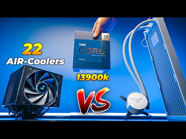 Shocking Results: Testing 22 Air-Coolers Against AIO on 285W High-End CPU 13900k [AIO vs Air]