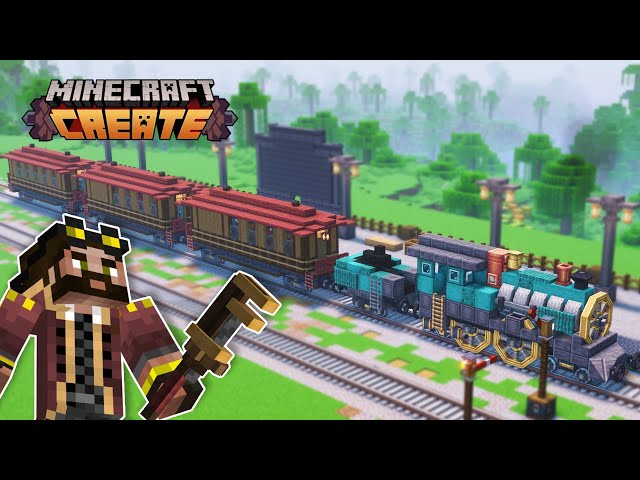 I built a PASSENGER TRAIN in Minecraft Create Mod