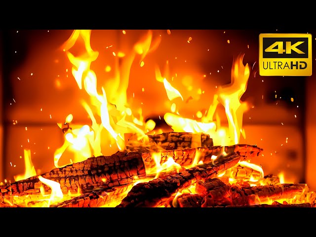 🔥 Cozy Fireplace with Gentle Crackling Logs and Soothing Atmosphere for Comfort 🔥 Fireplace 4K