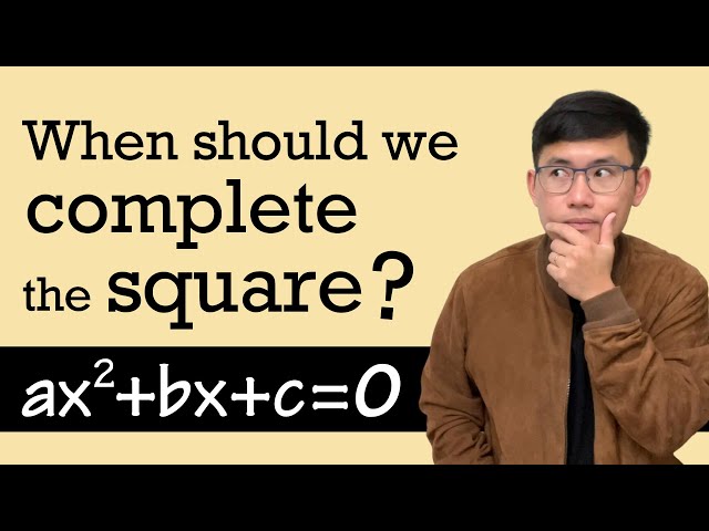 When should we use completing the square instead of the quadratic formula? algebra tutorial