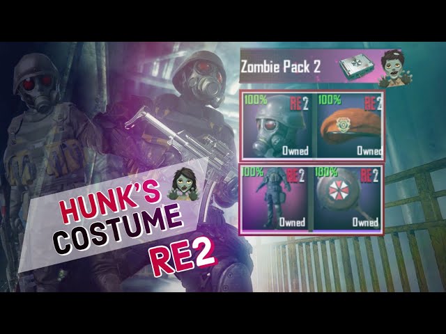 🧟‍♀️ I GOT HUNK’s 🧟‍♂️ Costume RE2 | ZOMBIE PACK 2 | PUBG MOBILE