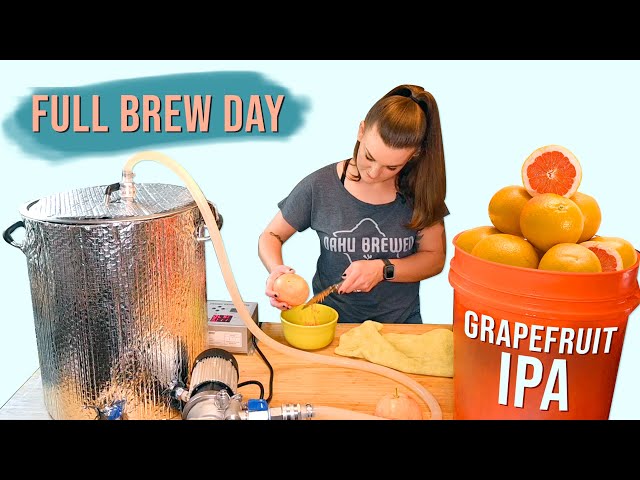 How to Brew a Grapefruit IPA (Full Brew Day)
