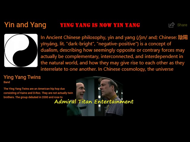 Fast Mandela Effects - Ying & Yang vs  Yin & Yang