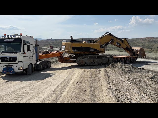 Loading & Transporting The Caterpillar 385C Excavator - Fasoulas Heavy Transports - 4K