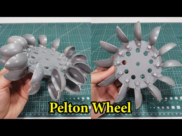 A popular and powerful turbine. Pentol turbine wheel made from PVC pipe