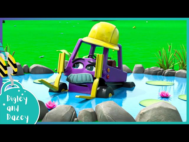 Pond Life 🚧 🚜 | Digley and Dazey | Kids Construction Truck Cartoons