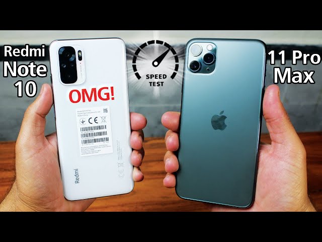 Redmi Note 10 vs iPhone 11 Pro Max - Speed Test | WHAT!😲😲
